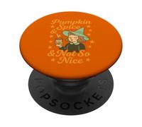 Fall Witch Humor Pumpkin Spice and Not So Nice PopSockets Adhesive PopGrip