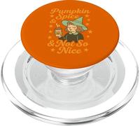 Fall Witch Humor Pumpkin Spice and Not So Nice PopSockets PopGrip for MagSafe