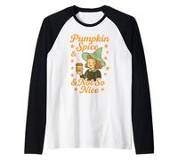 Fall Witch Humor Pumpkin Spice and Not So Nice Raglan Baseball Tee