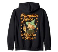 Fall Witch Humor Pumpkin Spice and Not So Nice Zip Hoodie