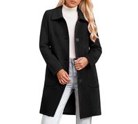 Fall Women's Trench Winter Warm Quilted Puffer Outerwear Long Down Hooded Jacket Casual Wool Blend Double Breasted Overcoats Open Front Belted For Hiking Walking
