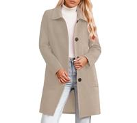 Fall Women's Trench Winter Warm Quilted Puffer Outerwear Long Down Hooded Jacket Casual Wool Blend Double Breasted Overcoats Open Front Belted For Hiking Walking