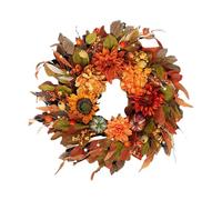 Fall Wreaths for Front Door,16.5 Inch Artificial Maple Harvest | Fall Outdoor Wreaths Weatherproof | for Thanksgiving Halloween Festival Party Door Wall Window Decoration