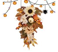 Fall Wreaths for Front Door 50cm Farmhouse Flower Garland Ornament