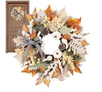 Fall Wreaths,Holiday Garland | Pumpkin Berry Maple Leaves Harvest Thanksgiving Wreath for Indoor Outdoor Porch Farmhouse Decoration