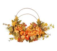 Fall Wreaths, Maple Leaf Decor, Pumpkin Berry Ring, Thanksgiving Accent