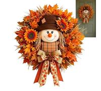 Fall Wreaths Rustic Sunflower Maple Bow Harvest Ornament
