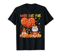 Fall Y'all Thanksgiving British Longhair Gnome Pupmkins T-Shirt