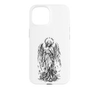 Fallen Angel Broken Halo Gothic Monochrome Art Case for iPhone 15