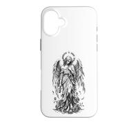 Fallen Angel Broken Halo Gothic Monochrome Art Case for iPhone 16 Plus