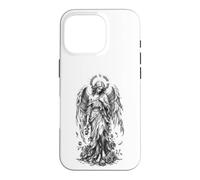 Fallen Angel Broken Halo Gothic Monochrome Art Case for iPhone 16 Pro