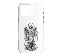 Fallen Angel Broken Halo Gothic Monochrome Art Case for iPhone 16 Pro Max