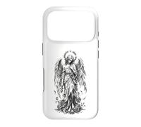 Fallen Angel Broken Halo Gothic Monochrome Art Case for iPhone 17 Pro