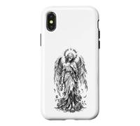 Fallen Angel Broken Halo Gothic Monochrome Art Case for iPhone X/XS