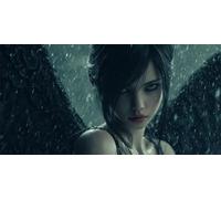 Fallen Angel Diamond Art Kits Adults, DIY 5D Large Diamond Painting Black Wings Crystal Art Kits 35.4 x 70.9 Inch, Embroidery Cross Stitch Canvas Painting by Numbers for Home Wall Decor Gifts (RD235)