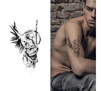 Fallen Angel Herbal Tattoo Sticker, Semi-Permanent, Non-Reflective, Waterproof, Realistic, No Color Loss, Lasts 2 Weeks, Fake Tattoos(M-168)