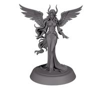 Fallen Angel Succubus Miniature Figure TTRPG scale 32 75 mm Female Hero RPG Wargaming Demoness Demon Tabletop DND (75mm)