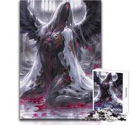 Fallen Angel with Wings Puzzle for Adults 1000 Pieces Focus Building Educational Activity for Festive Occasions Size 38x52cm