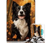 Fallen Border Collie Adult Jigsaws 1000 Pieces Difficult,Family Game Stress Reliever Difficult Challenge Great Gifts And Toys 50x75cm