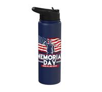 Fallen but not Forgotten Memorial Day Stainless Steel Insulated Water Bottle