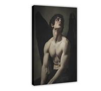 Fallen Dark Angel - Dark Academy Renaissance Style Canvas Poster Bedroom Decor Landscape Office Room Decor Gift 24x36inch(60x90cm)