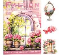 Fallen Flowers Courtyard Sticker Scrapbooking Supplies for Junk Journal, 20 Sheets PET Stickers - Vintage Journaling Stickers, Ephemera Sticker Book Pre Cut(TZ-009-001)