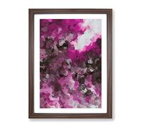 Fallen From The Sky Abstract Framed Print | A4 Walnut Framed Wall Art | Ready to Hang | Abstract Landscape Picture | Living Room Bedroom Lounge Office