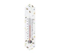 Fallen Fruits Bee Print Zinc Garden Thermometer