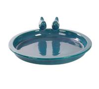 Fallen Fruits Bird Bath Ceramic Round Petrol ( L)