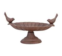 Fallen Fruits Bird Bath With Two Birds Decoration 19cm