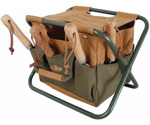 Fallen Fruits Canvas Folding Garden Stool with handy Detachable Tool Bag