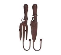 Fallen Fruits Cast Iron Fork & Spade Wall Hook Hangers