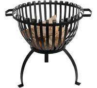 Fallen Fruits Cast Iron Tulip Fire Basket Black Outdoor Wood Burning Fire Pit Modern Garden Heater