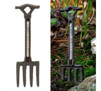 Fallen Fruits Ckb Ltd Fork Shaped Wall Mounted Garden Thermometer Cast Iron Temperature Reading Tool Outdoor Or Indoor Decoration Ornament