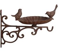 Fallen Fruits FB163 Bird Bath/Feeder with Wall Bracket-Brown,23.6 x 28.1 x 23.4