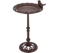 Fallen Fruits FB165 Bird Bath on Pole, Antique Brown, 8.775inx 8.775inx 15.015i