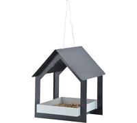 Fallen Fruits FB407 Ltd METAL HANGING BIRD TABLE Feeder, Grey