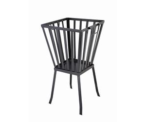 Fallen Fruits FF119 Square Fire Basket, Black
