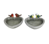 Fallen Fruits Heart Shaped Ceramic Bird Bath