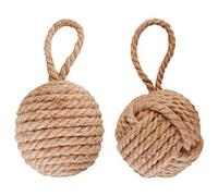 Heavy Natural Rope Knot Doorstop Fallen Fruits Beige One Size