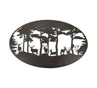 Fallen Fruits Oval Deer Wall Art Metal Decor