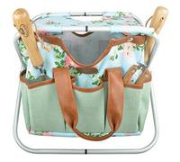 Fallen Fruits Rose Pattern Gardening Stool With Tool Storage