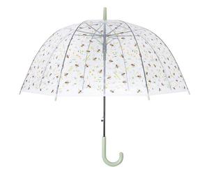 Fallen Fruits See-Through Dome Umbrella with Bee Pattern
