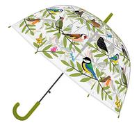 Esschert Transparent umbrella bird design., White.