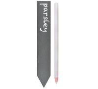 Fallen Fruits Slate Grey Plant Markers 6Pcs + Waterproof Wax Marker Included