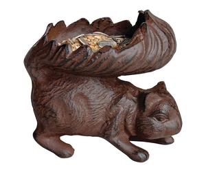 Fallen Fruits Squirrel Cast Iron Bird & Wildlife Feeder Garden Ornament 14cm