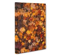Fallen Leaves Canvas Print | Gallery Wrapped 30mm Frame Wall Art | 30x20 inches | Ready to Hang | Abstract Floral Picture | Living Room Bedroom Lounge Office