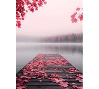 Fallen Leaves Diamond Art Kits Adults, Autumn 5D DIY Round Diamond Painting Kits for Kids, Full Drill Gem Art for Beginners, for Home Wall Decoration, Relaxation Activity & Unique Gifts 30x40cm f-365