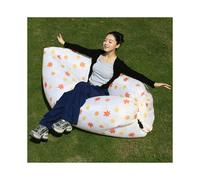 (Fallen leaves drifting, Flower color) Outdoor Portable Lazy Inflatable Sofa Water Beach Grassland Park Air Bed Sofa Toy