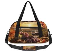 Fallen Leaves Kids Overnight Duffle Bags for Girls Boys, Grapes Wine Lightweight Sports Gym Bag for Kids，Small Overnight Weekender Carry on Travel Bags Dance Bag, Fallen Leaves, 18.5L x 7.8W x 9.4H